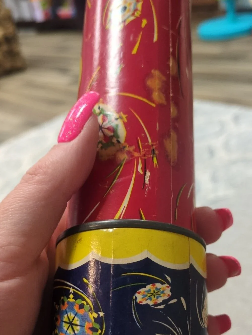 Steven Red and Navy Vintage Kaleidoscope Party Favor